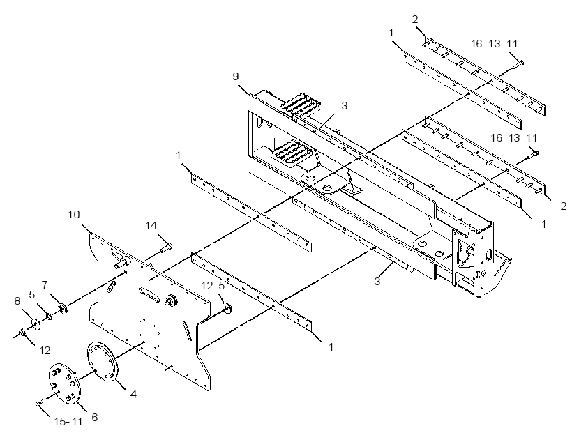 FRAME GP-COLD PLANER 3818364 CAT