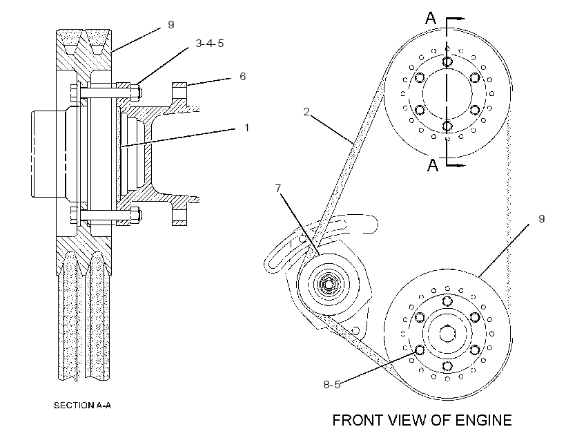 PULLEY GP-FAN & ALT DRIVE 1303942 CAT