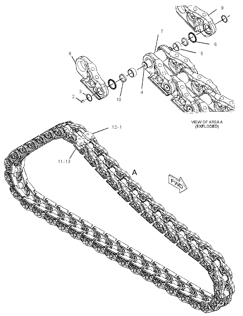 Звено гусеницы в сборе 3616776 CAT
