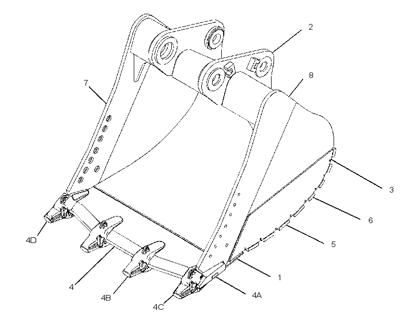 BUCKET AS-SEVERE SERVICE SPADE 4840437 CAT