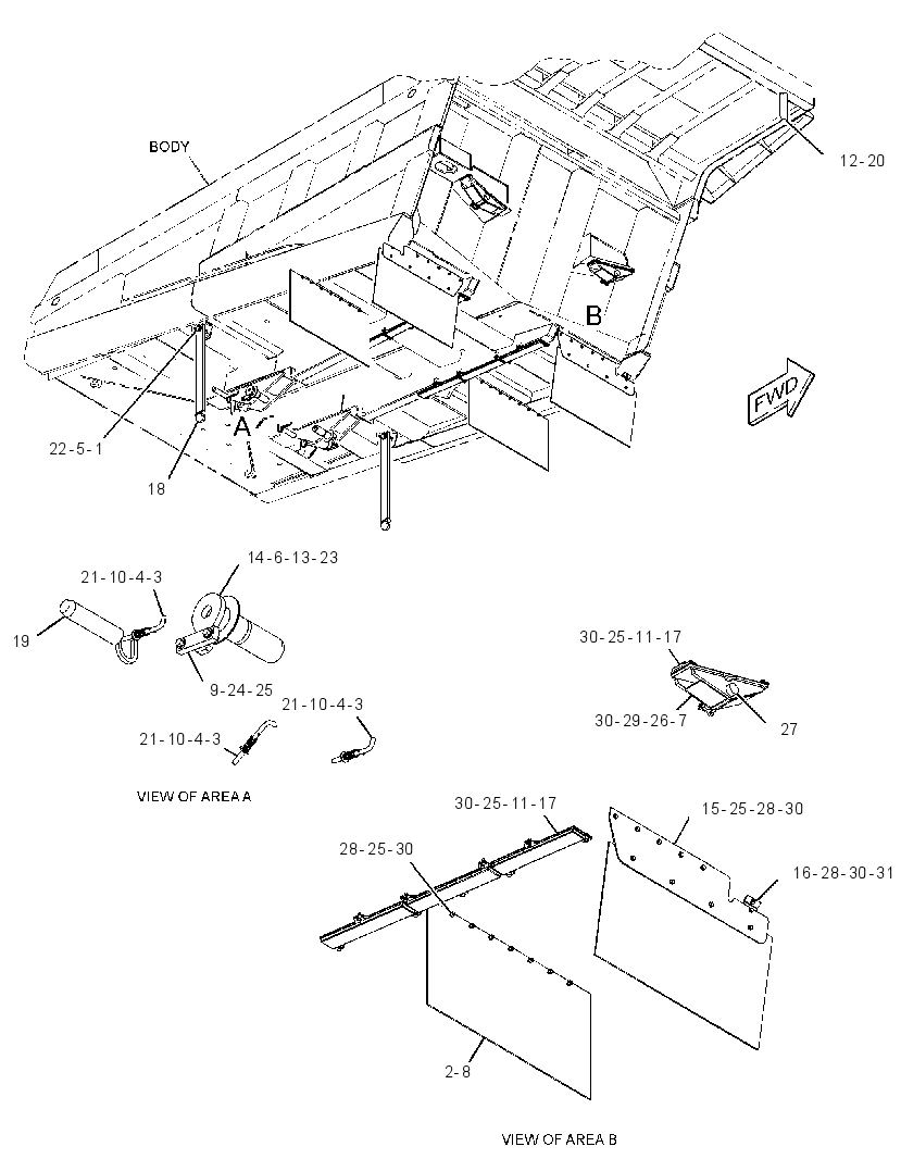 MOUNTING GP-TRUCK BODY 3722535 CAT