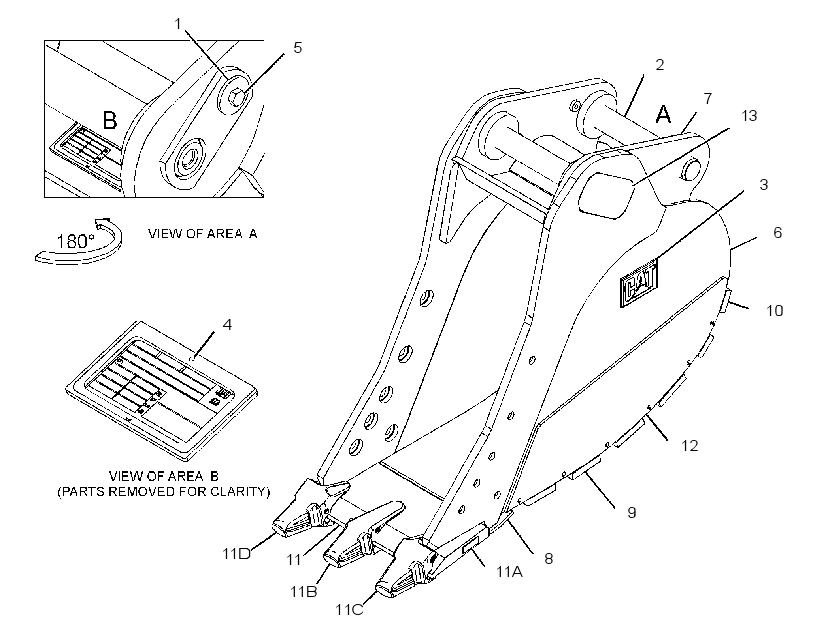 BUCKET GP-SEVERE SERVICE ROCK 3460967 CAT