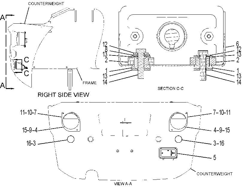 LIGHTING GP-REAR 3967829 CAT