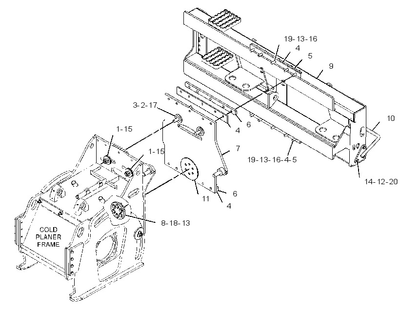 FRAME GP-COLD PLANER 3818304 CAT