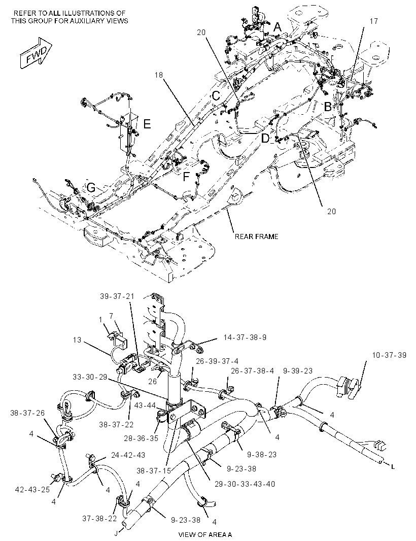 Проводка шасси 3139693 CAT