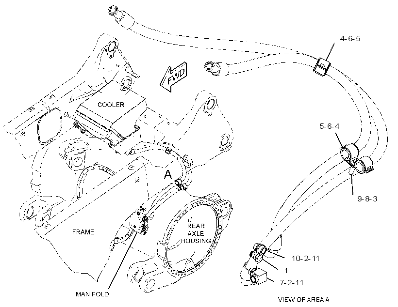 LINES GP-REAR AXLE LUBRICATION 4322154 CAT