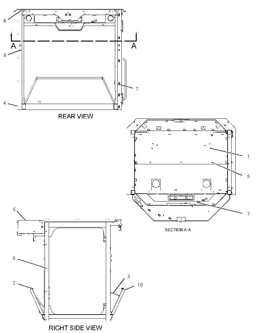 CAB AS-ENCLOSED ROPS 3909255 CAT