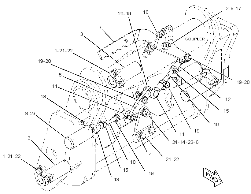 HANDLE & PIN GP-COUPLER 3981478 CAT