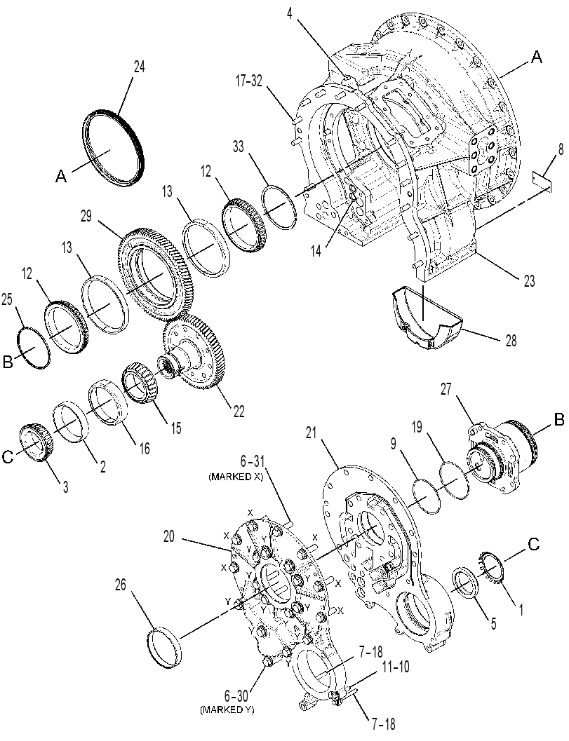 HOUSING GP-TORQUE CONVERTER 2965812 CAT