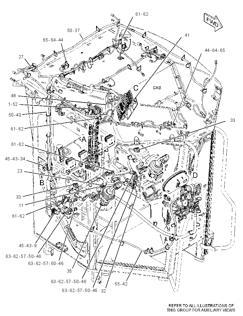 Проводка кабины 3726066 CAT