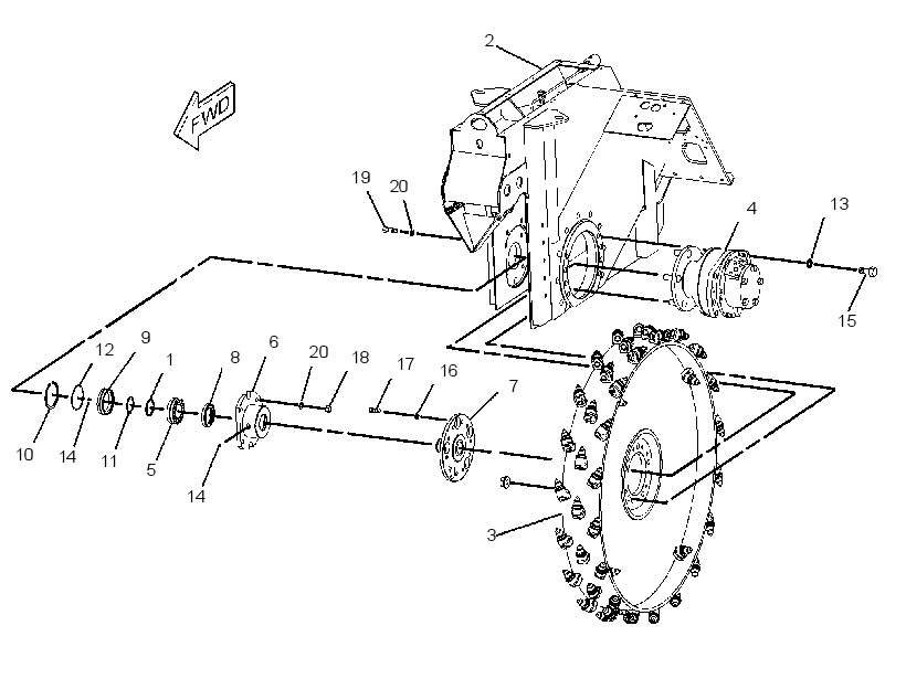FRAME GP-WHEEL SAW 4349132 CAT