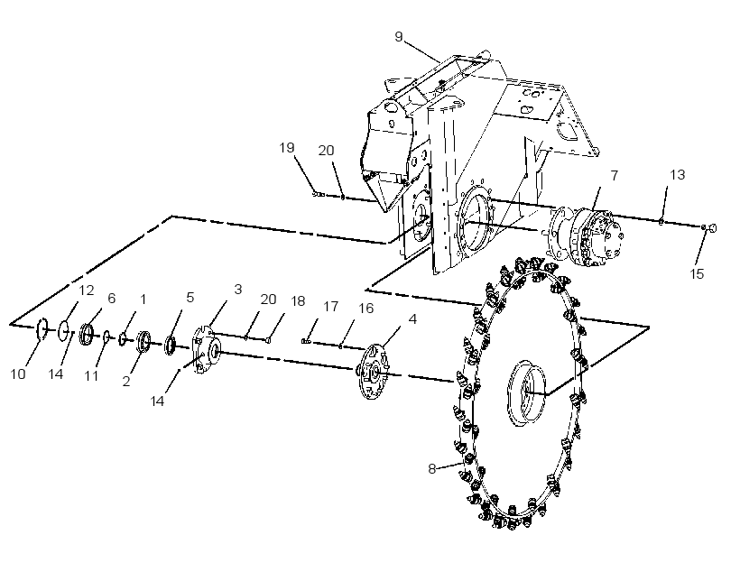 FRAME GP-WHEEL SAW 4349142 CAT