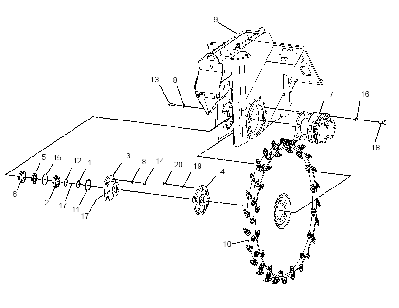 FRAME GP-WHEEL SAW 4349152 CAT