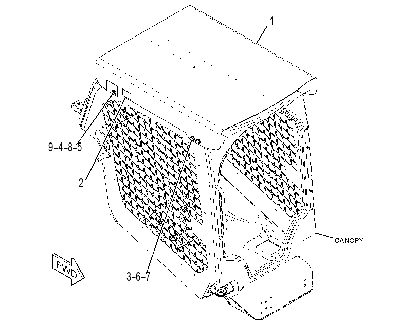 GUARD GP-ROPS/FOPS 3456070 CAT