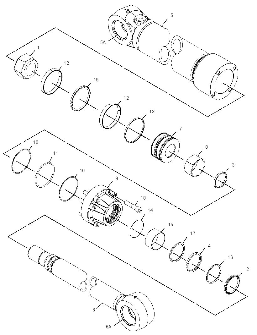 Цилиндр стрелы 4195749 CAT