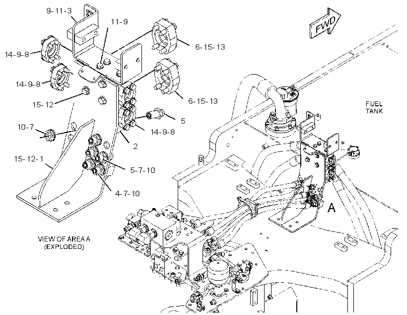 MOUNTING GP-HYDRAULIC LINES 3726067 CAT