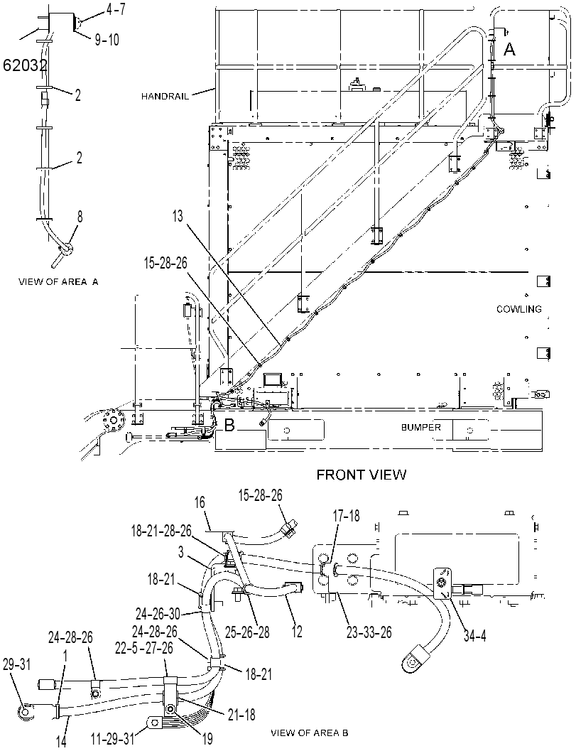 Проводка площадки 3503864 CAT