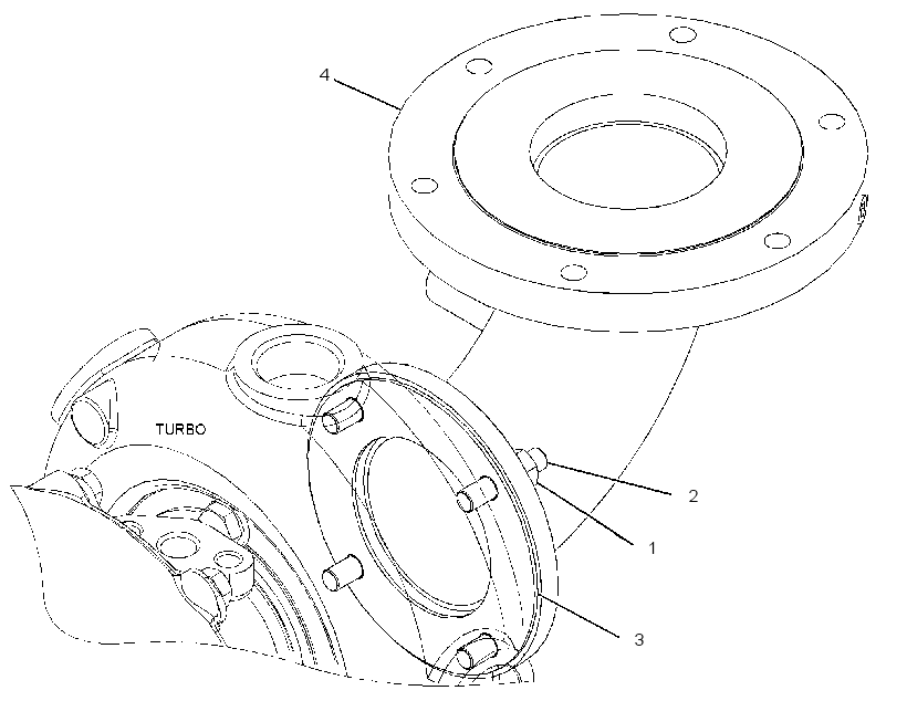 Колено выпускное 3951581 CAT