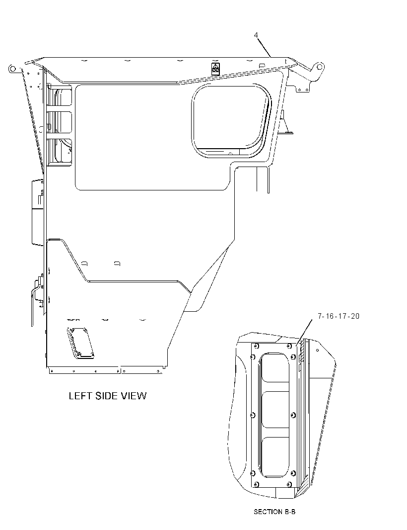 Кабина закрытая с ROPS 4336161 CAT