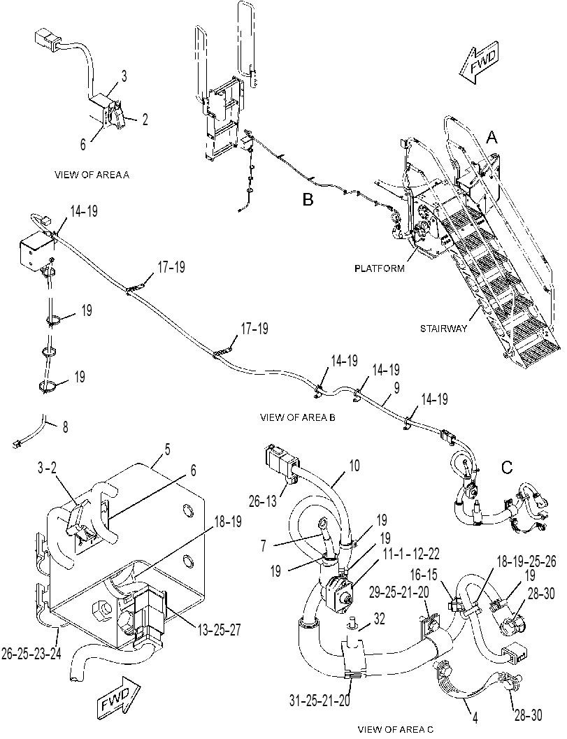 WIRING GP-LADDER 3661421 CAT