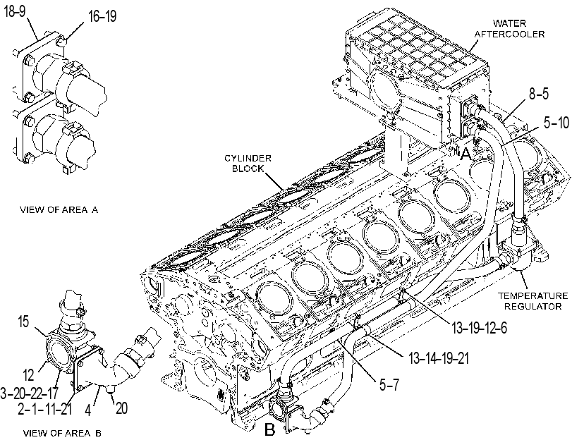 LINES GP-AUXILIARY FRESH WATER 3837624 CAT