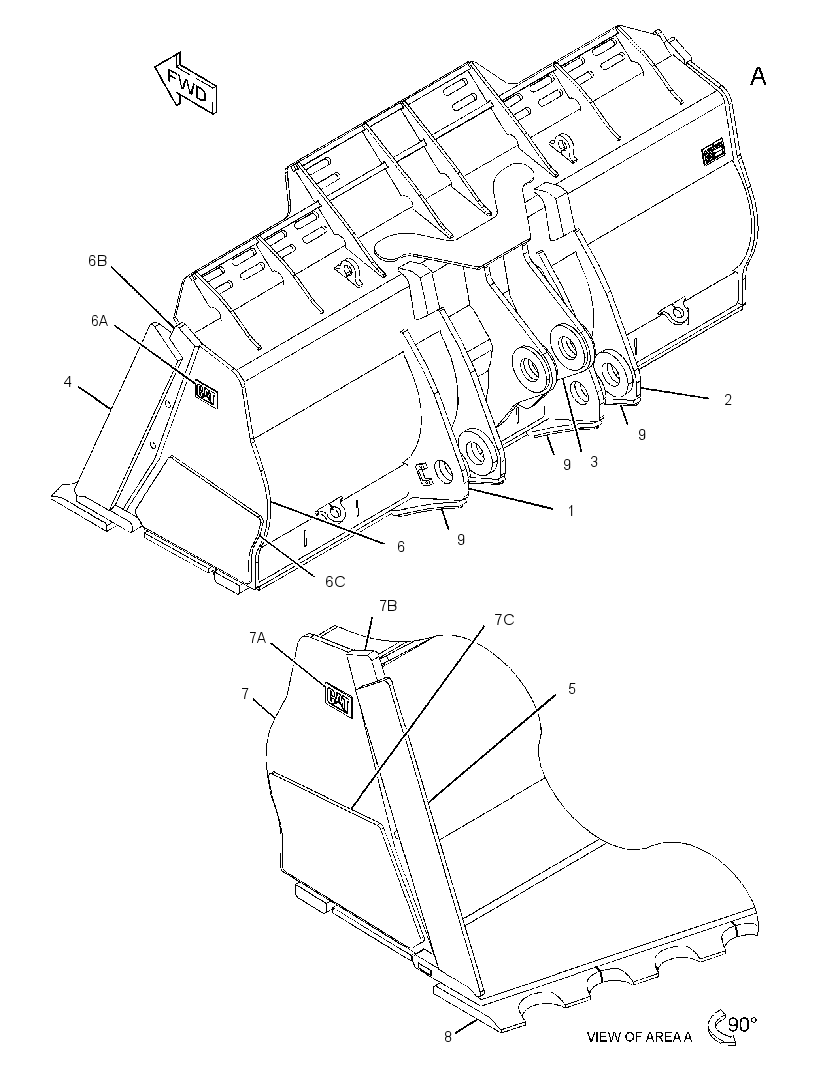 BUCKET AS-SLAG 4216100 CAT