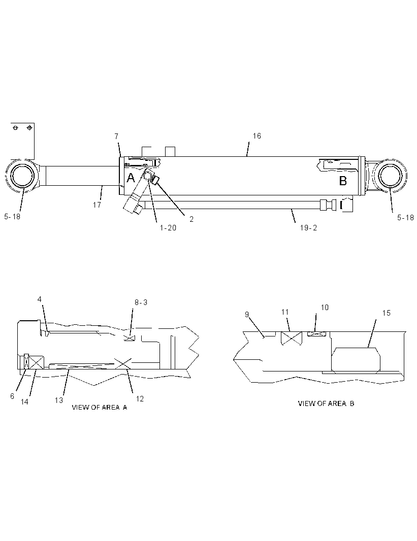 CYLINDER & MTG GP-TILT 3967801 CAT