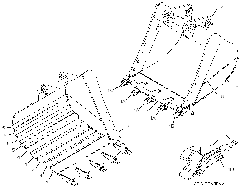 BUCKET AS-SEVERE SERVICE SPADE 4342498 CAT