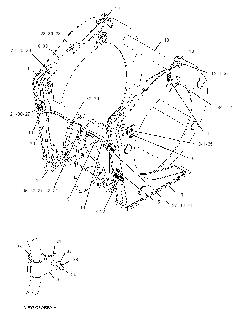 FORK GP-LOG 4173422 CAT