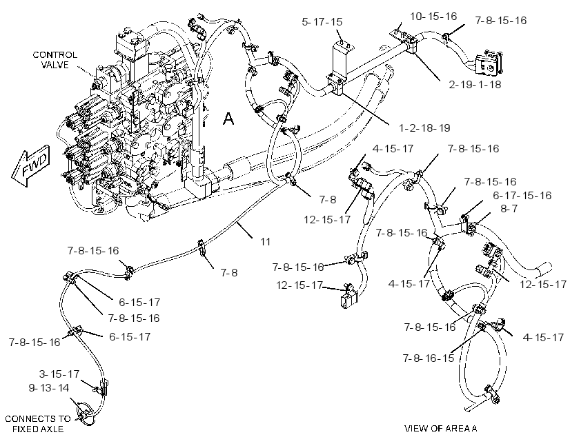 Проводка передняя 3720892 CAT