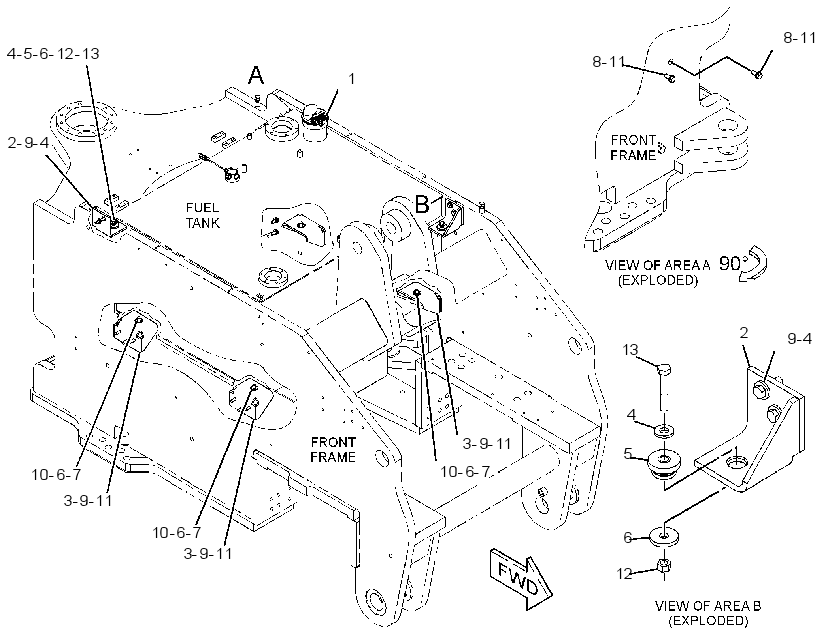MOUNTING GP-FUEL TANK 3728998 CAT