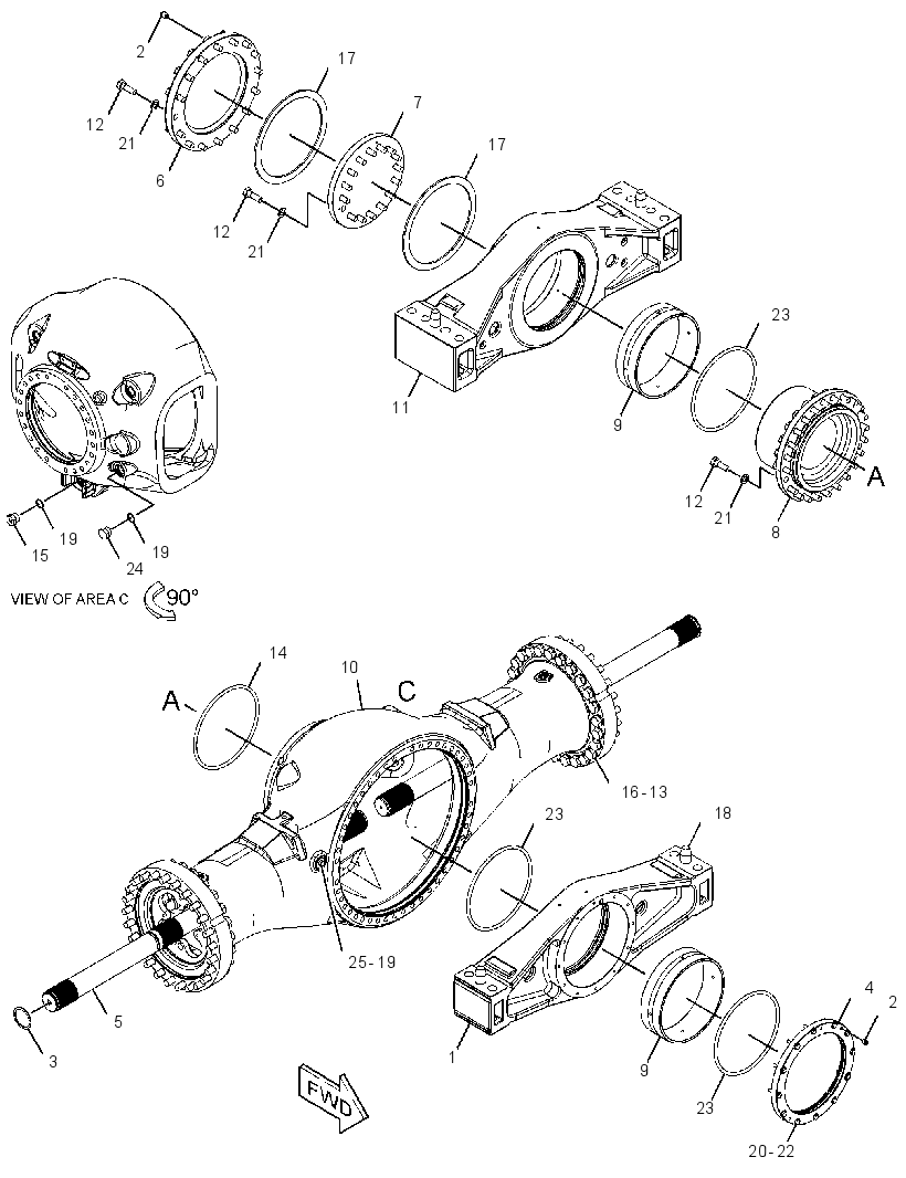 AXLE GP-OSCILLATING 3727160 CAT