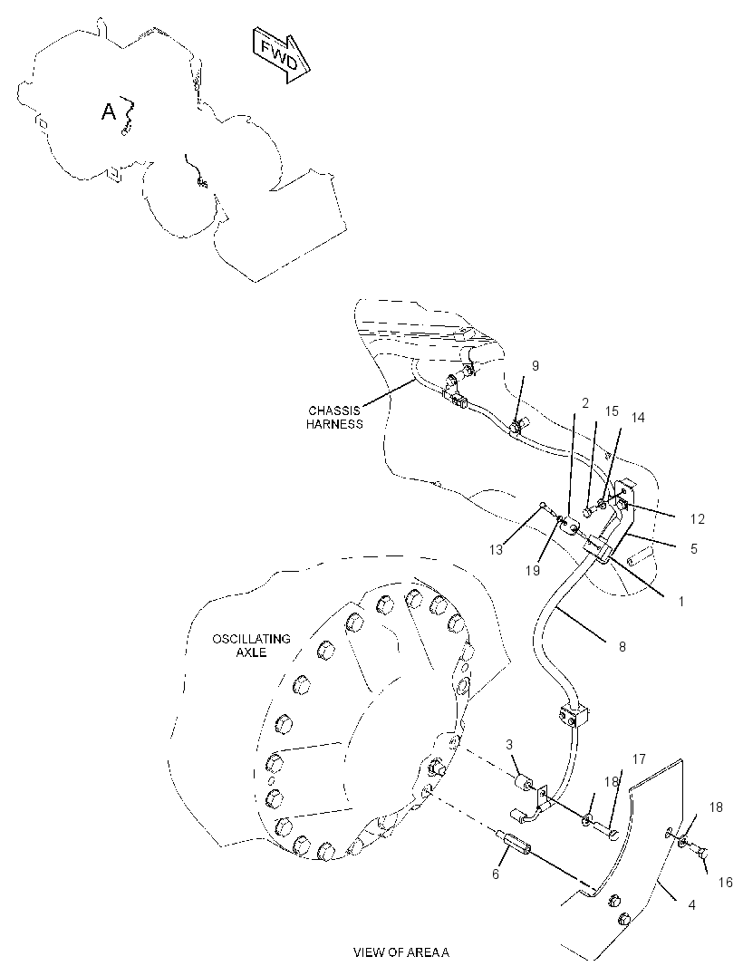 WIRING GP-AXLE TEMPERATURE 3912207 CAT