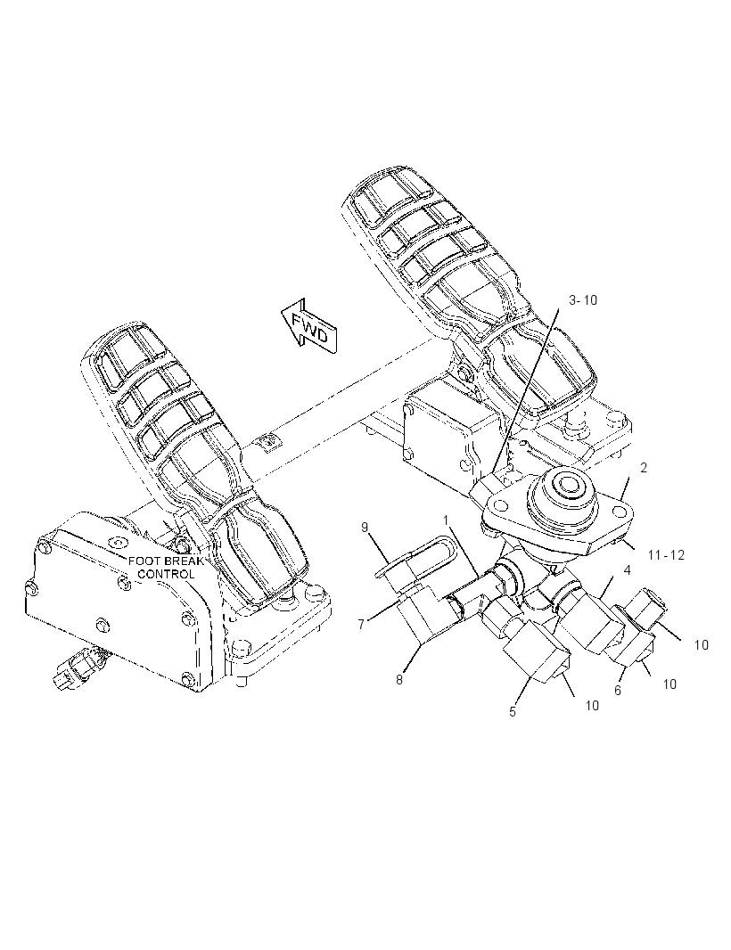 VALVE & MTG GP-BRAKE CONTROL 3463861 CAT