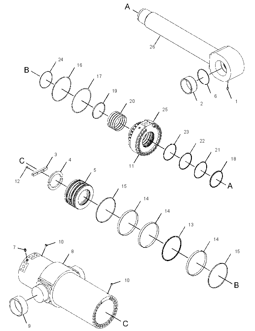 CYLINDER GP-SHEAR 3441187 CAT