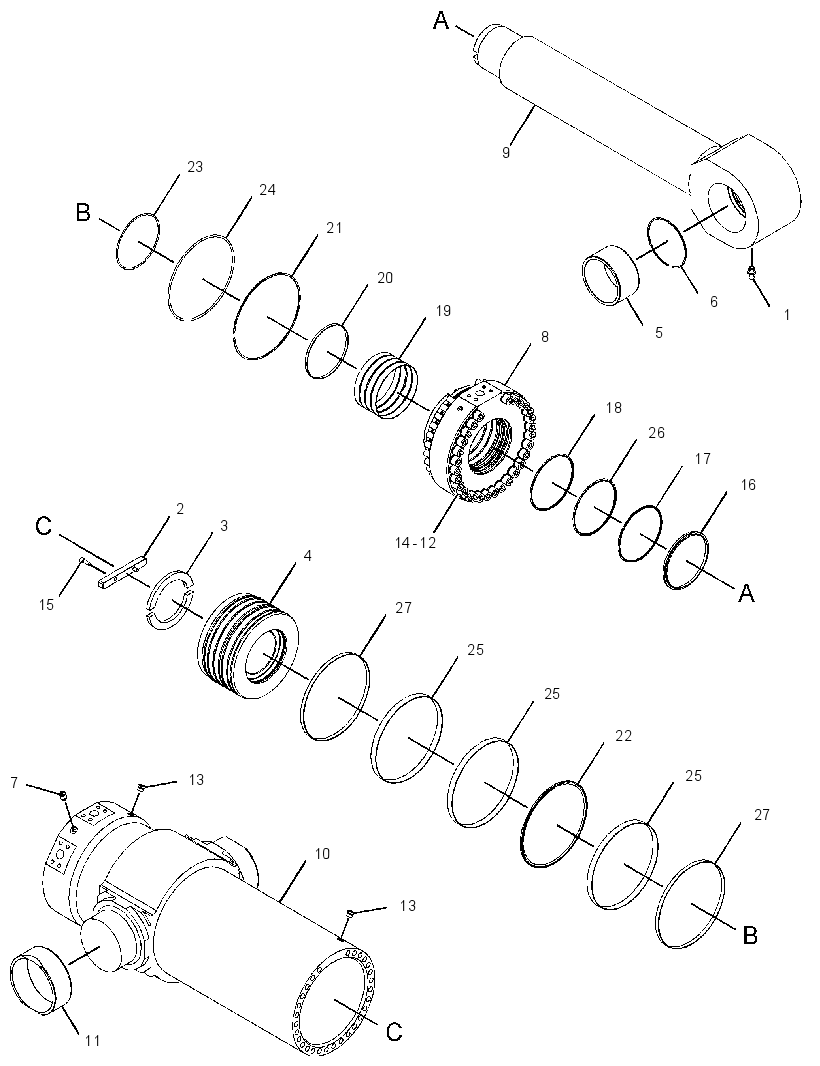 CYLINDER GP-SHEAR 3447544 CAT