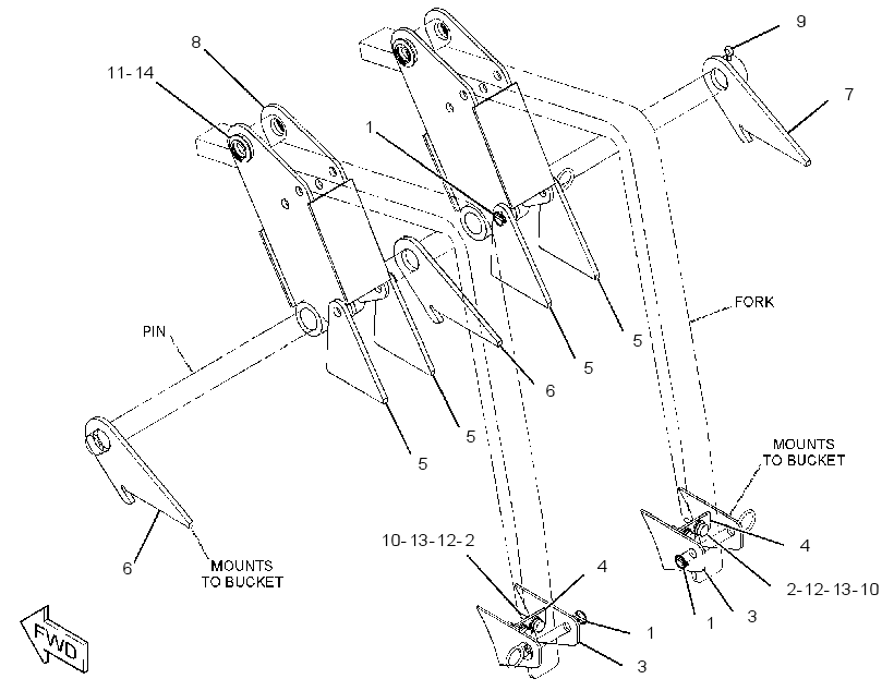 MOUNTING GP-FORK 4372271 CAT