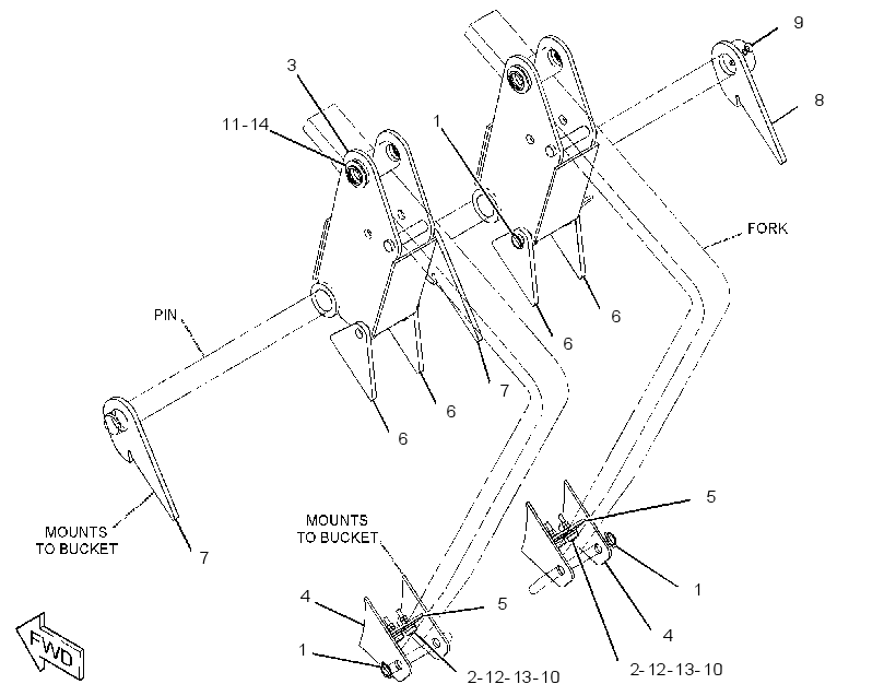 MOUNTING GP-FORK 4375112 CAT