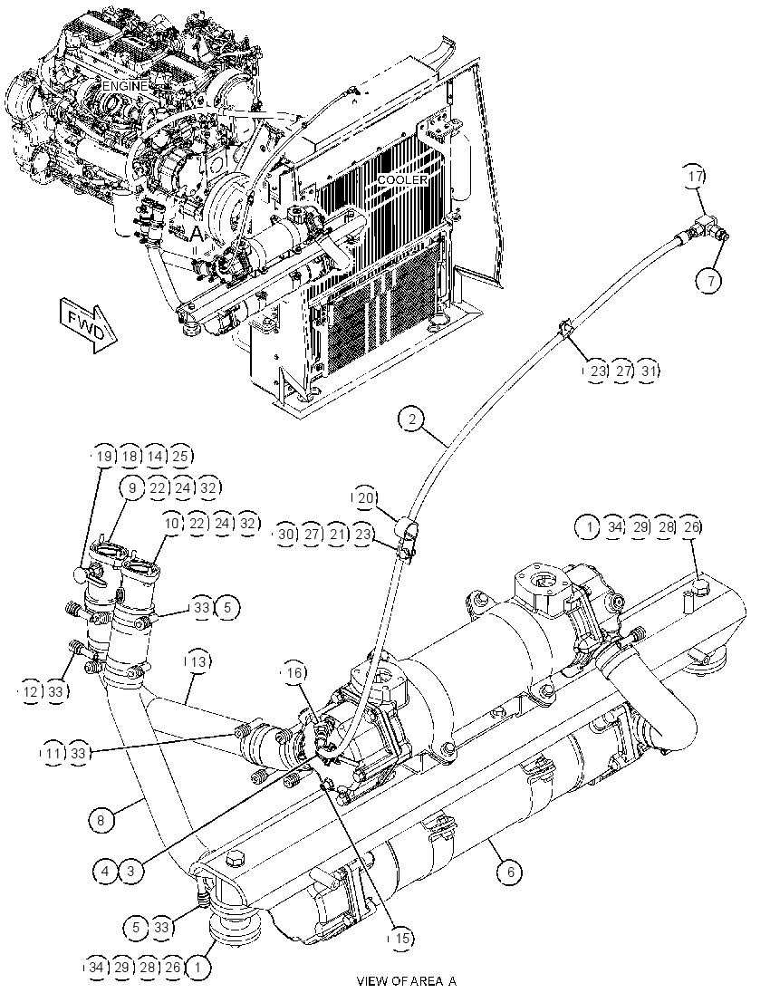 COOLER & MTG GP-HYDRAULIC OIL 3747410 CAT