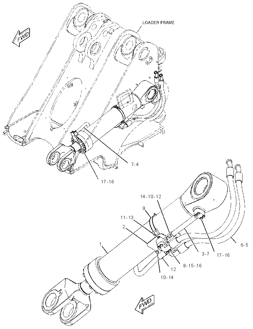 CYLINDER & MTG GP-LIFT 3487509 CAT