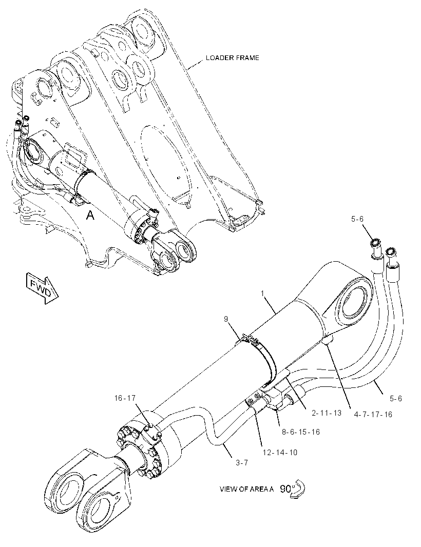 CYLINDER & MTG GP-LIFT 3487508 CAT