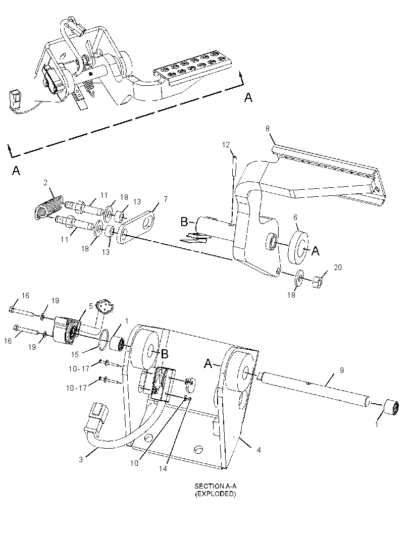 PEDAL GP-GOVERNOR & BRAKE 4151489 CAT
