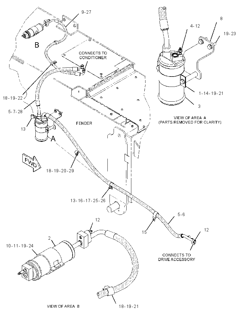 Трубопроводы кондиционера 3328933 CAT