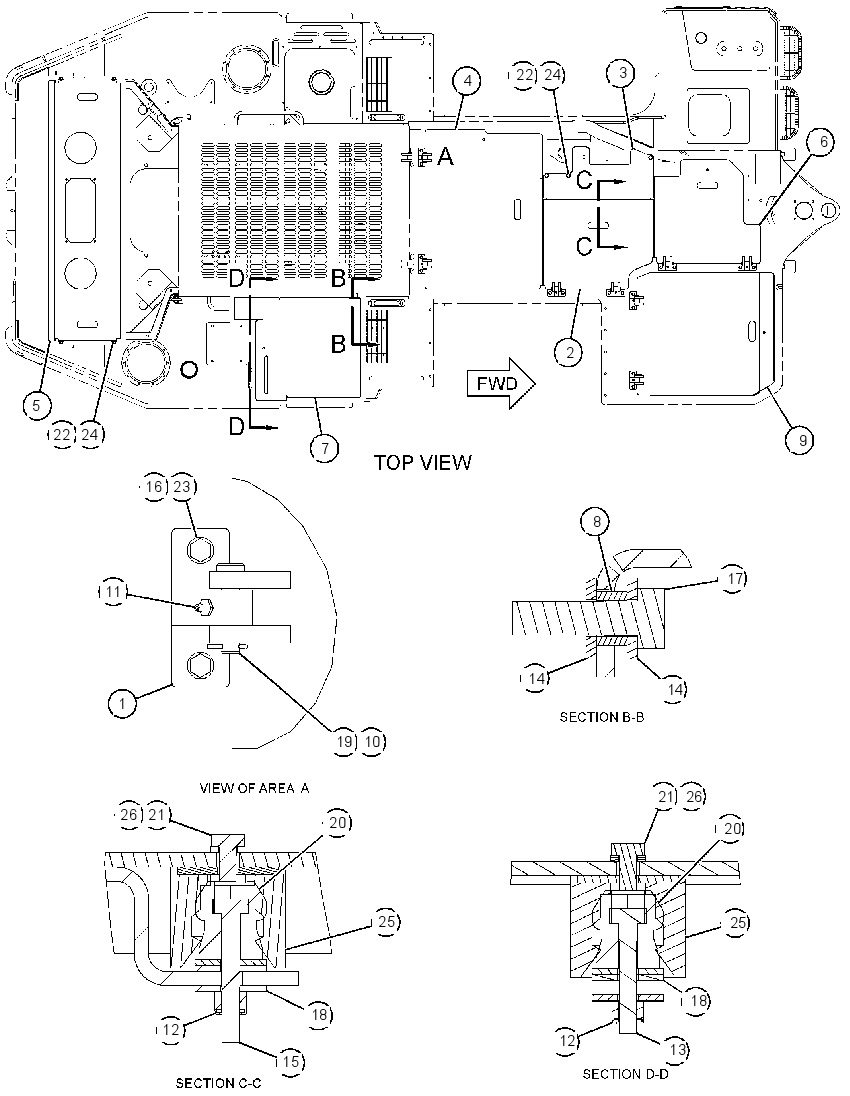 COVER GP-DECK 3386473 CAT