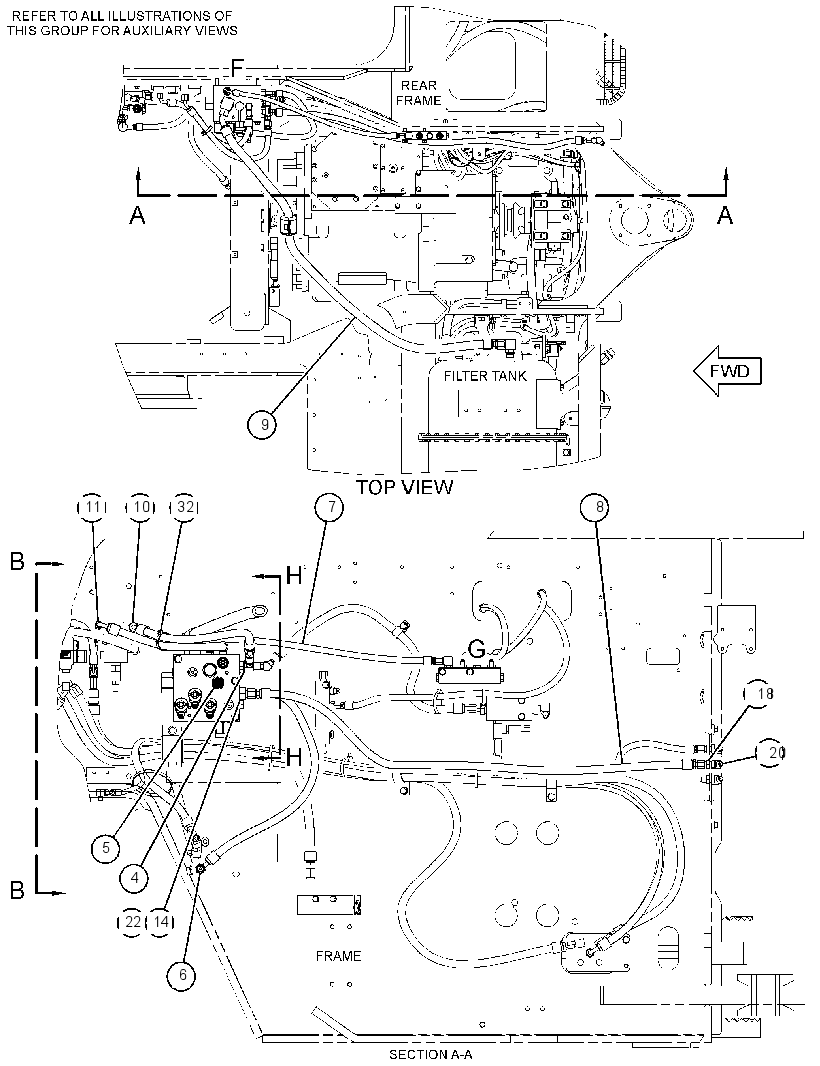 LINES GP-PARKING BRAKE 3702569 CAT