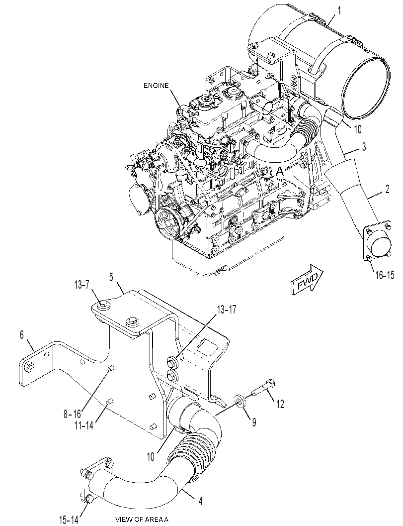 MUFFLER & MOUNTING GP 3676574 CAT