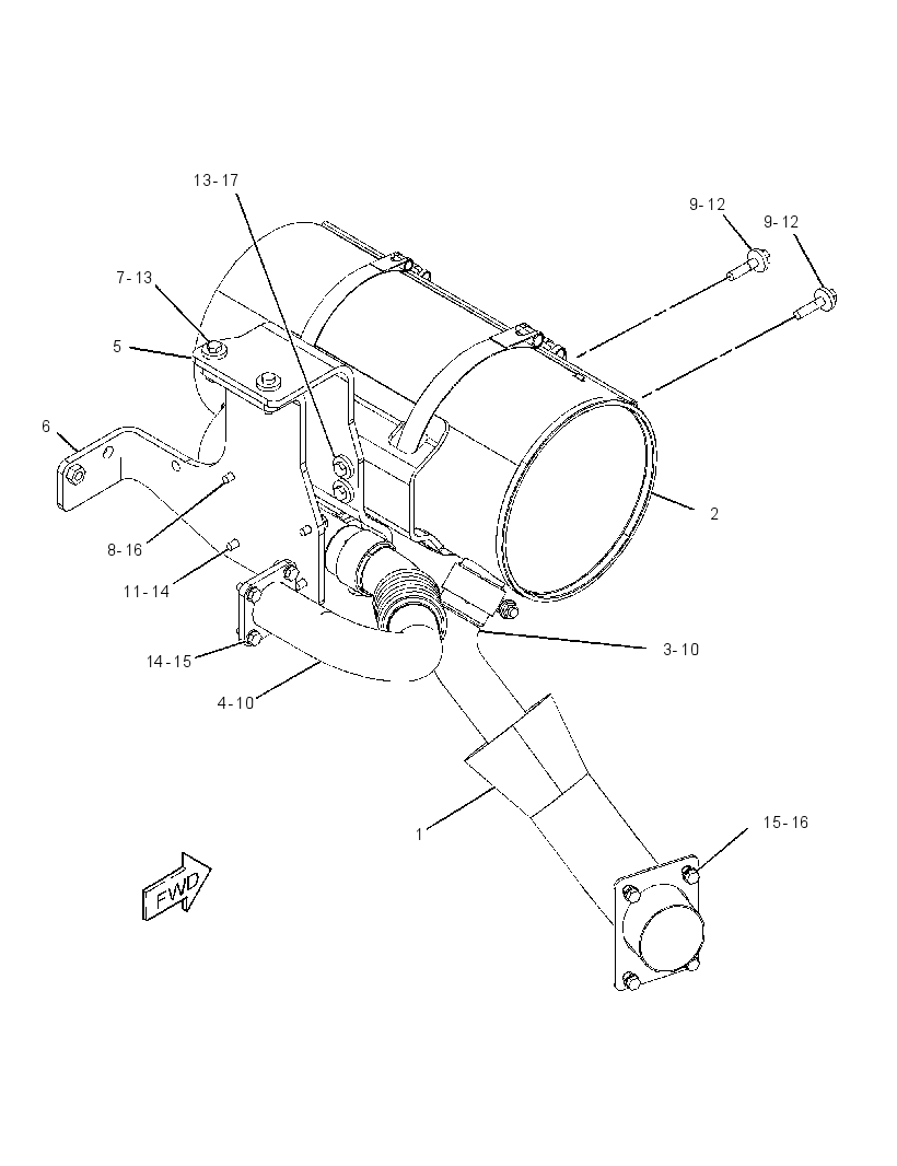 MUFFLER & MOUNTING GP 3615779 CAT