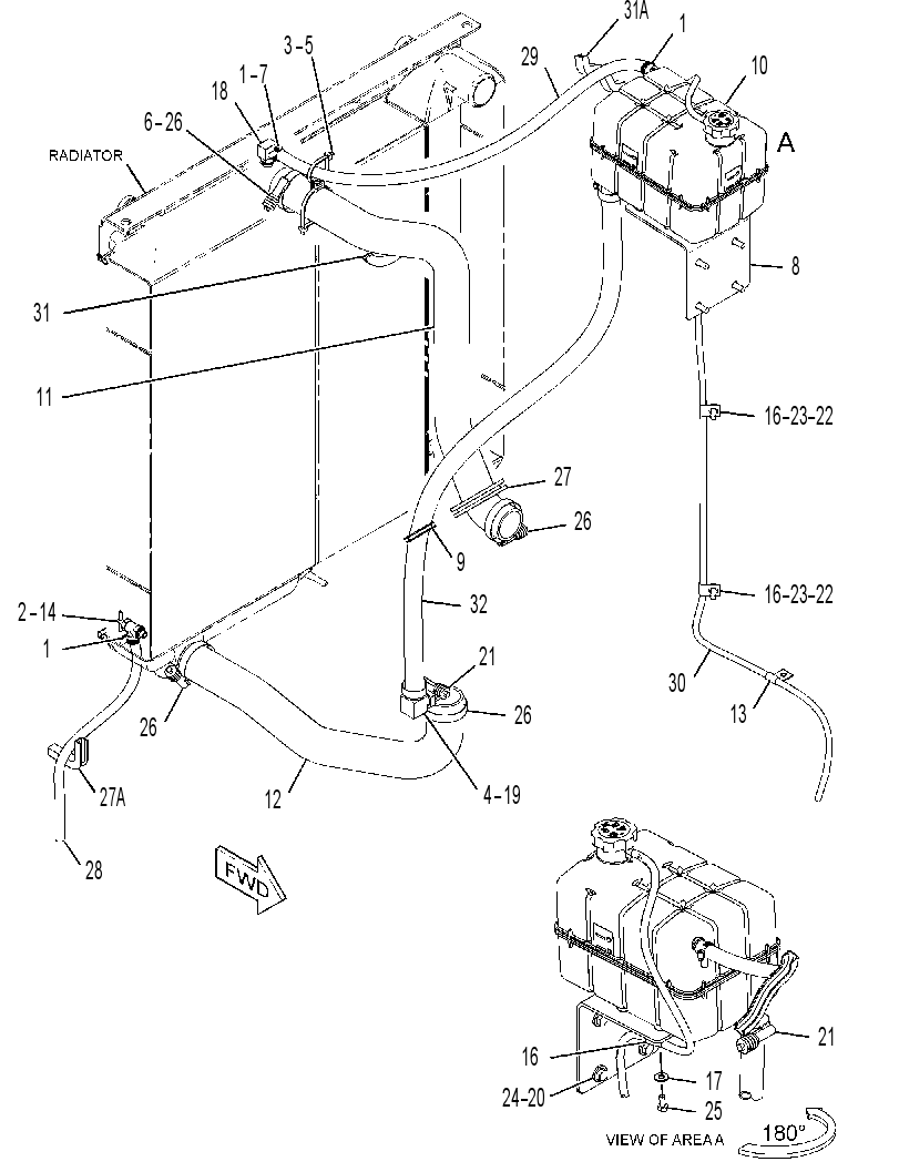 LINES GP-RADIATOR 3323639 CAT