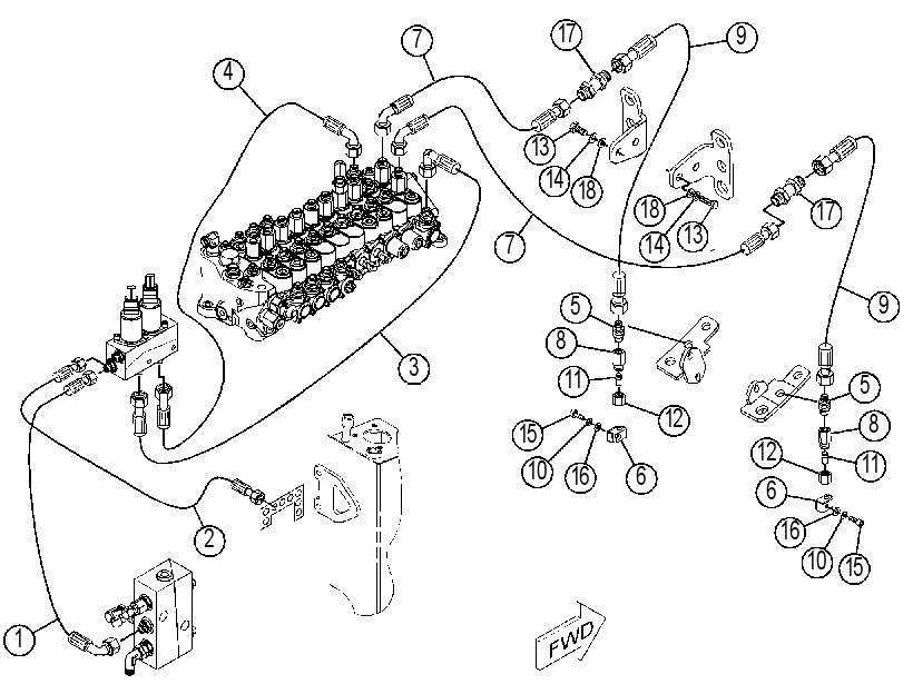 LINES GP-BUCKET TILT CYLINDER 4387899 CAT