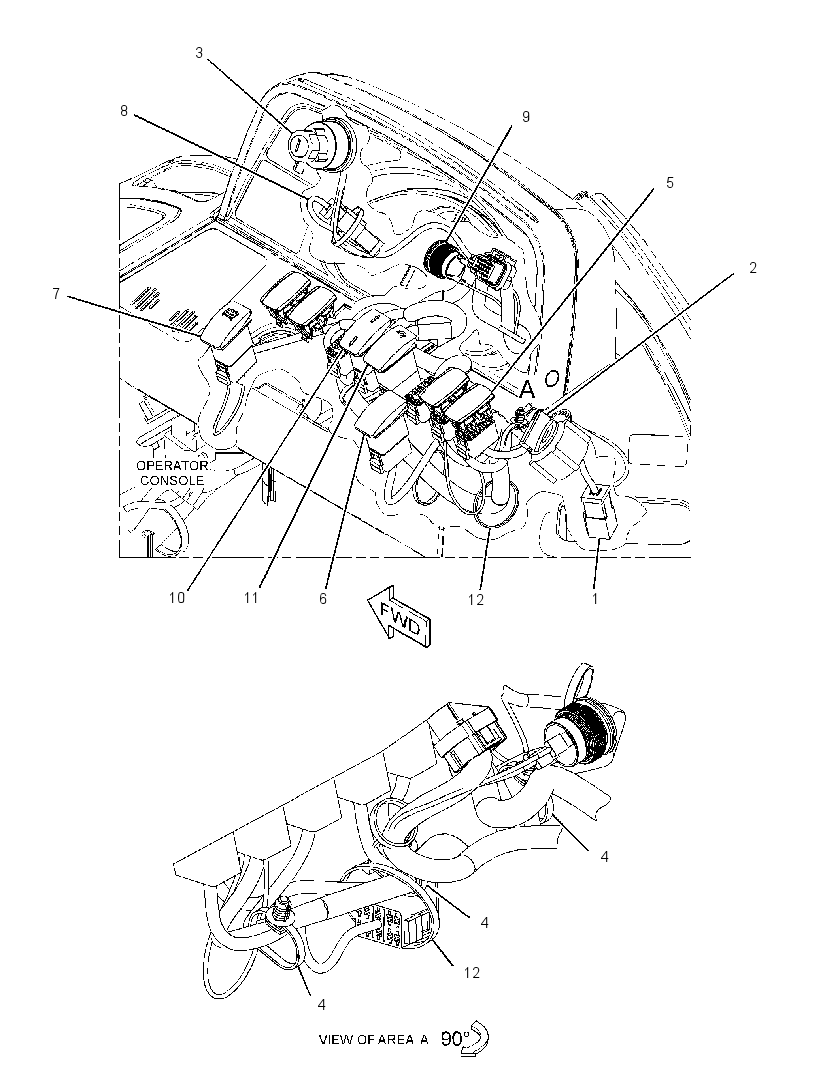 Проводка консоли 3315444 CAT